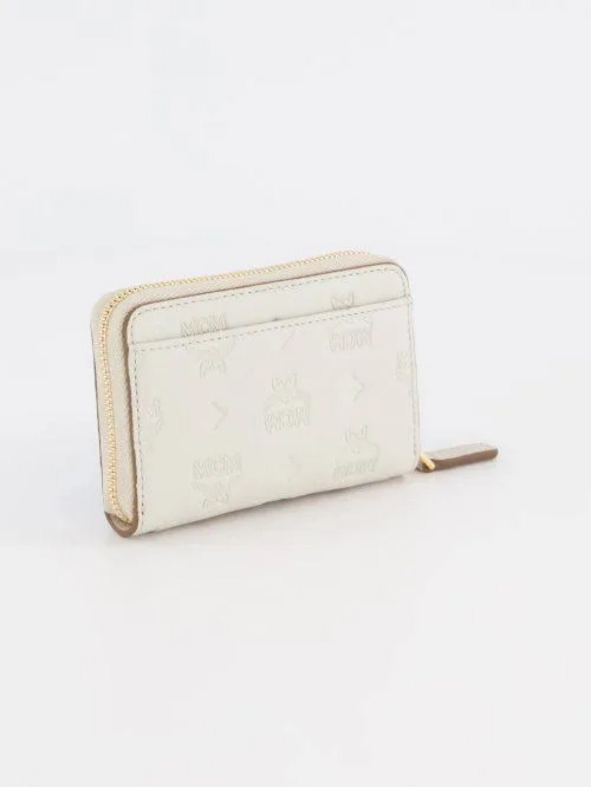 [MCM]★Aren Embossed Monogram Leather Zipper Wallet MCM] Aren Embossed Monogram Leather Zip Around Card Case
