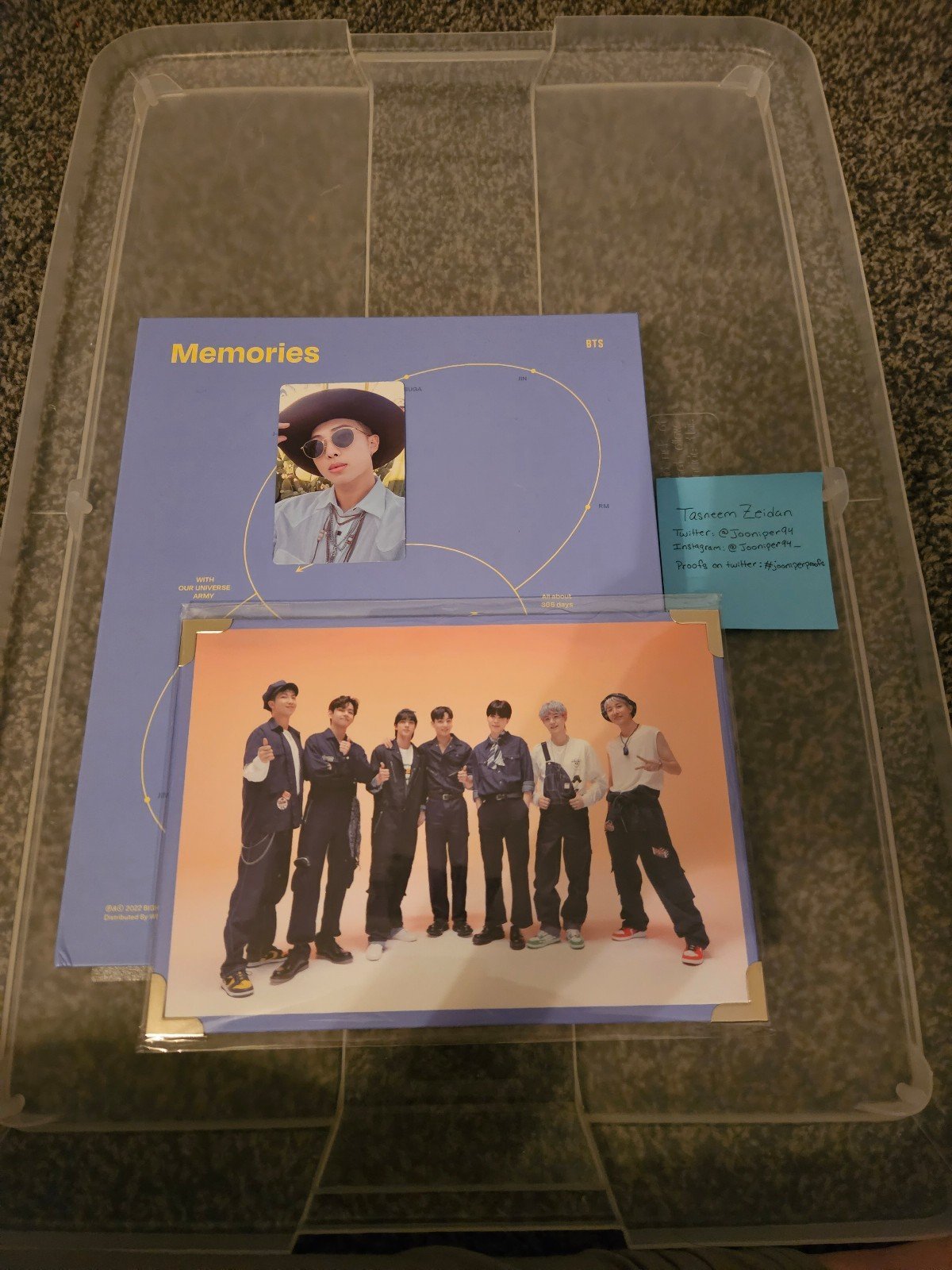 BTS Memories 2021 DVD with RM photocard & Preorder Benefit