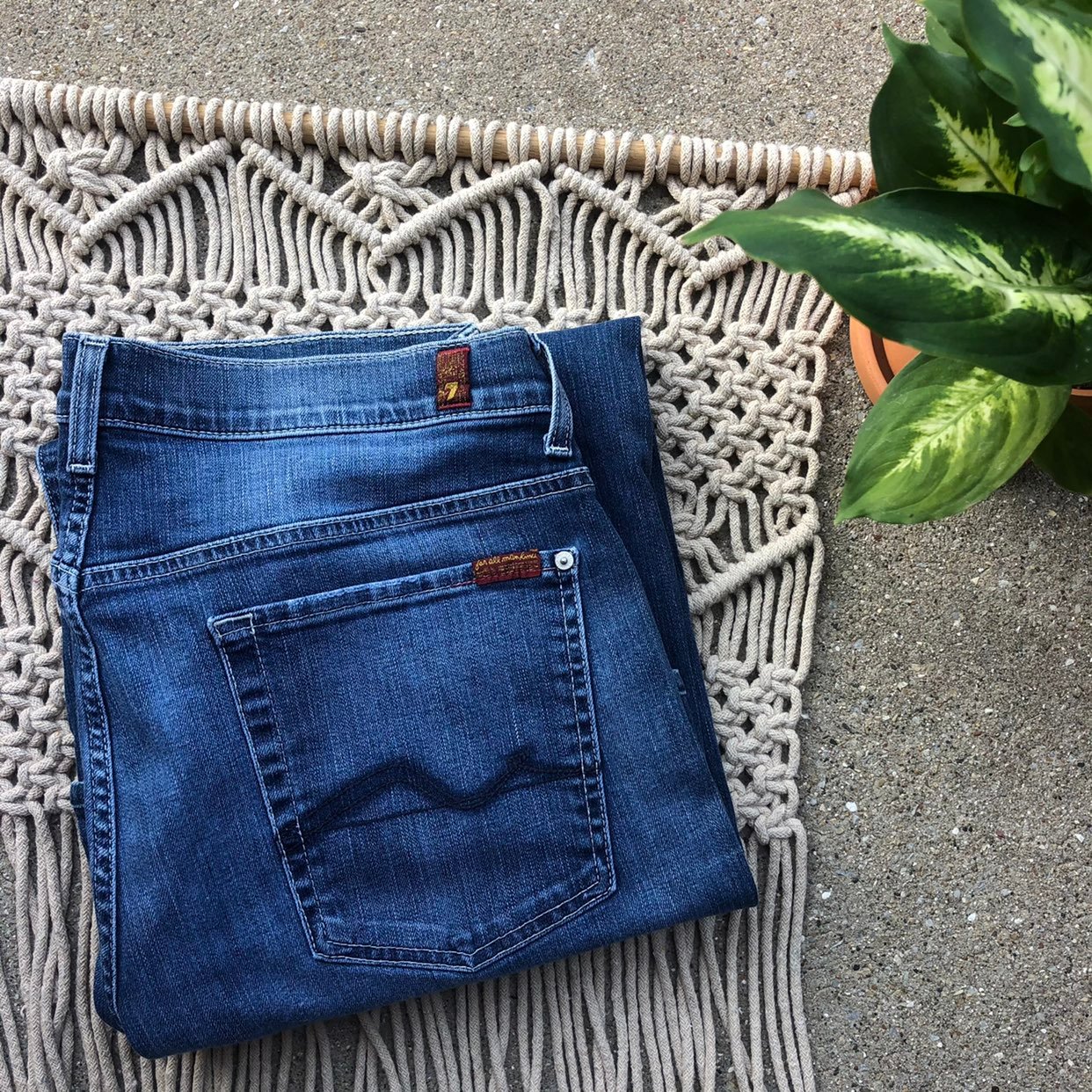 7 for all mankind relaxed jeans men's size 36