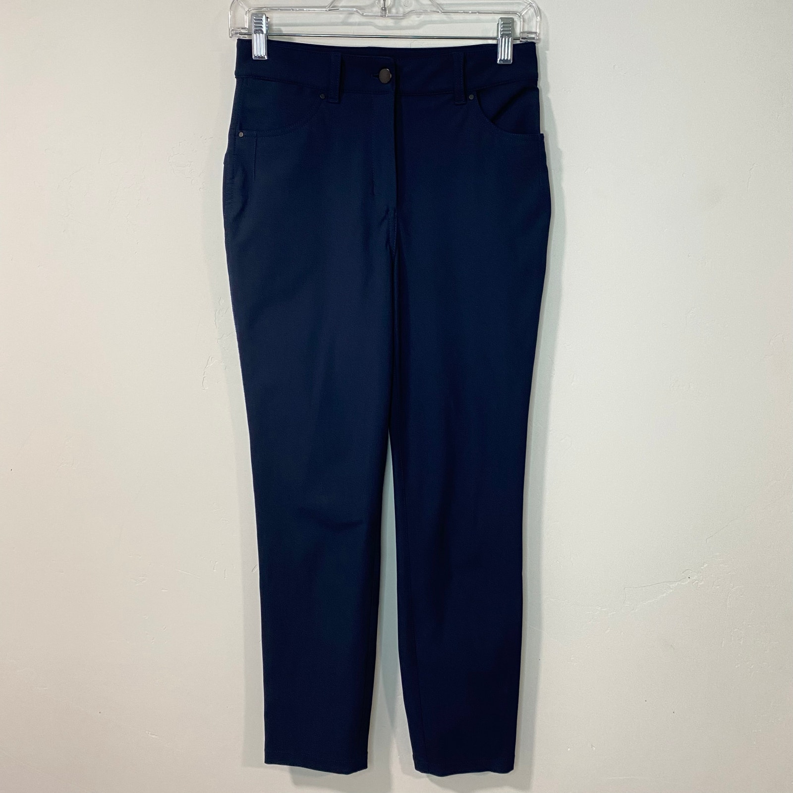 Lululemon City Sleek 5 Pocket 7/8 Pant Ankle Chino True Navy Warpstreme Size 4