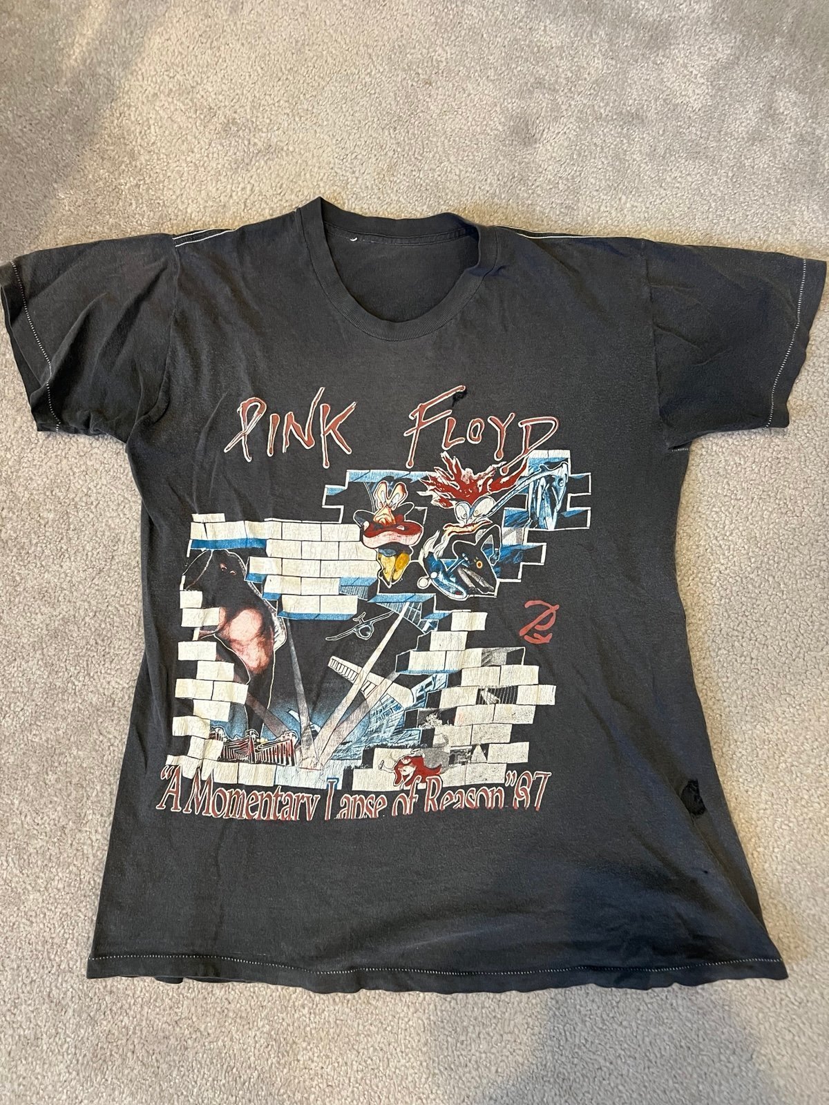 Vintage 1987 Pink Floyd misprint tour shirt