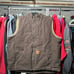 Carhartt Vest Mens XL tall Brown Duck Canvas Sherpa Lined Work Outdoor