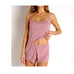 Lacausa Womens Paris Cami Rosewood Organic Cotton Pointelle Knit Cropped Pink XL