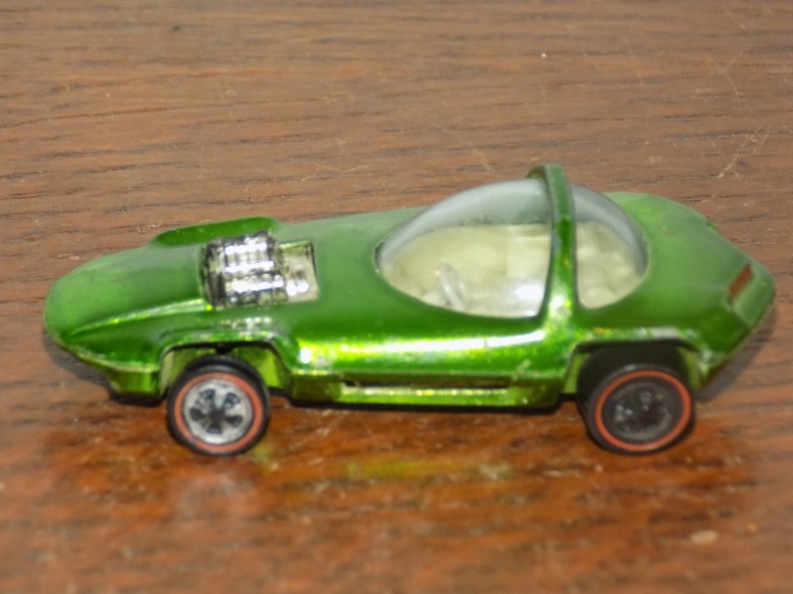 Vintage Hot Wheels Green Silhouette 1967 Red Line Mattel Car
