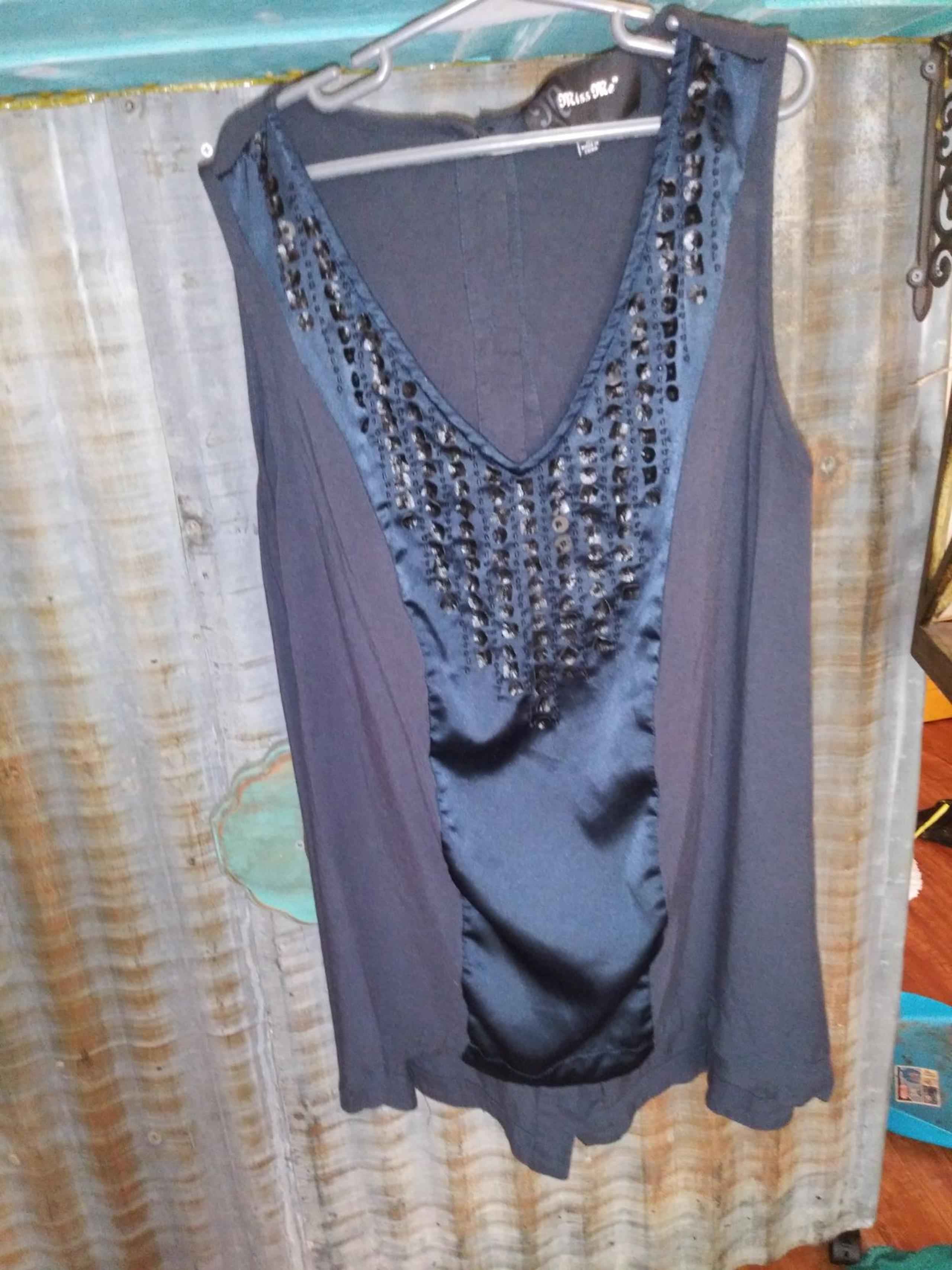 Miss me L Navy Blue Tank Top