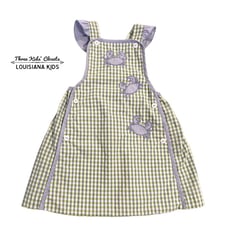 NEW Petit Ami 24m Gingham Crab Appliqué Pinafore Dress & Bloomers Set