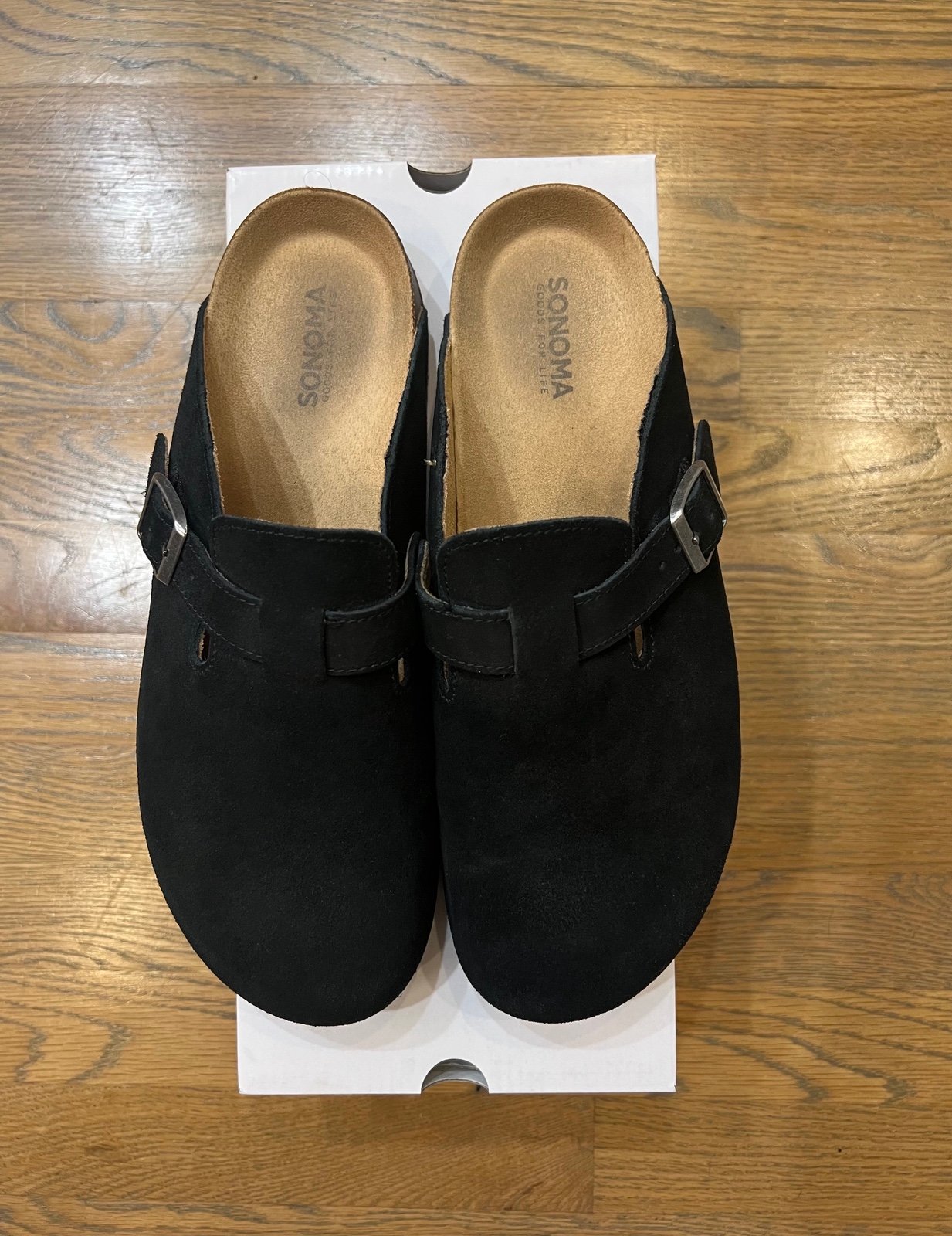 Size 10 - Sonoma Goods For Life Niklaus Men's Suede Black Clogs