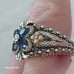 BARBARA BIXBY STERLING SILVER & 18KT.GOLD AMETHYST & CZ FLOWER RING- SZ8