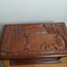 Vintage Carved Wood Oak 5 Drawers Jewelry Box Storage Orientals Water Buffalo