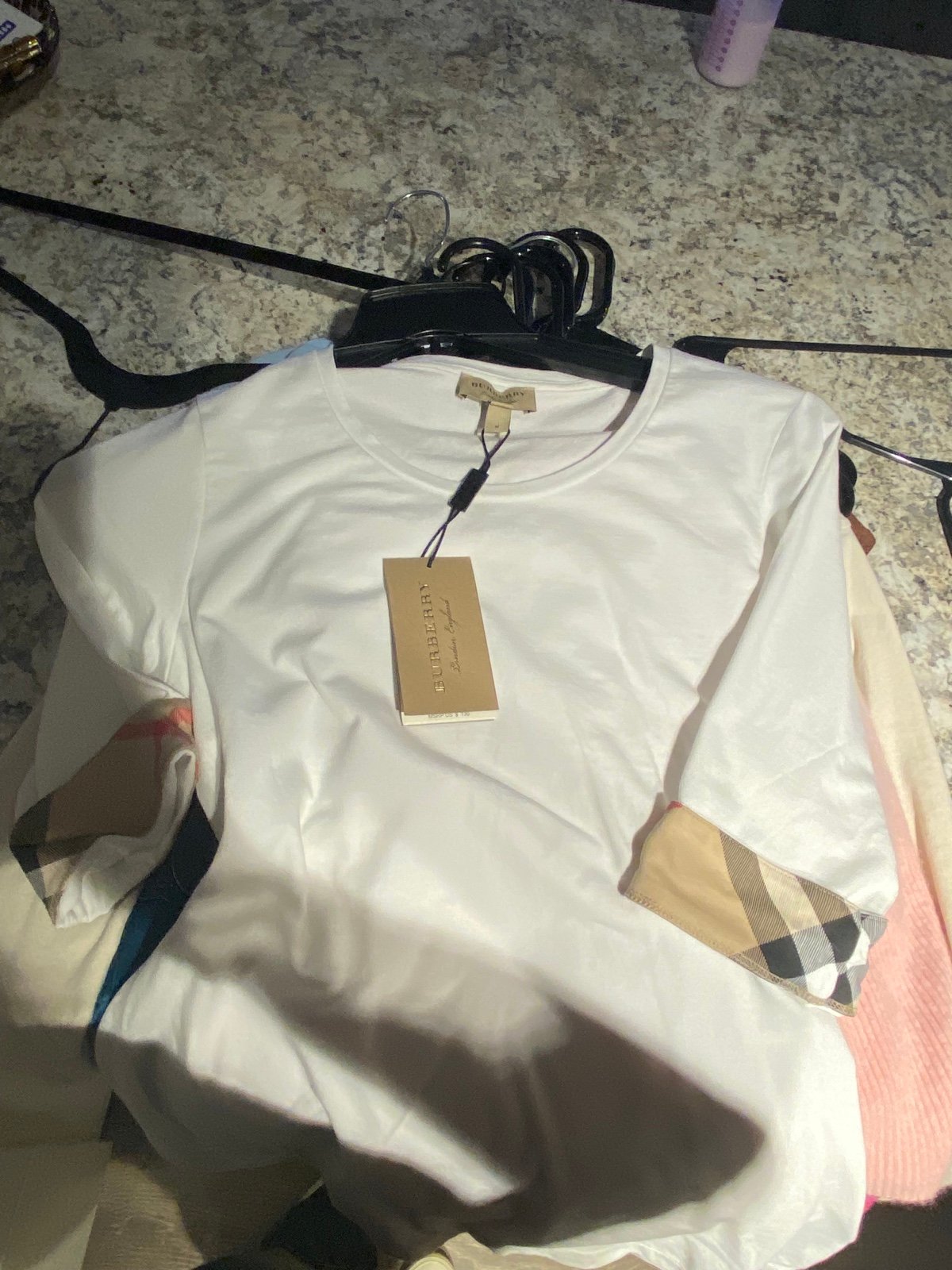 Burberry check sleeve top