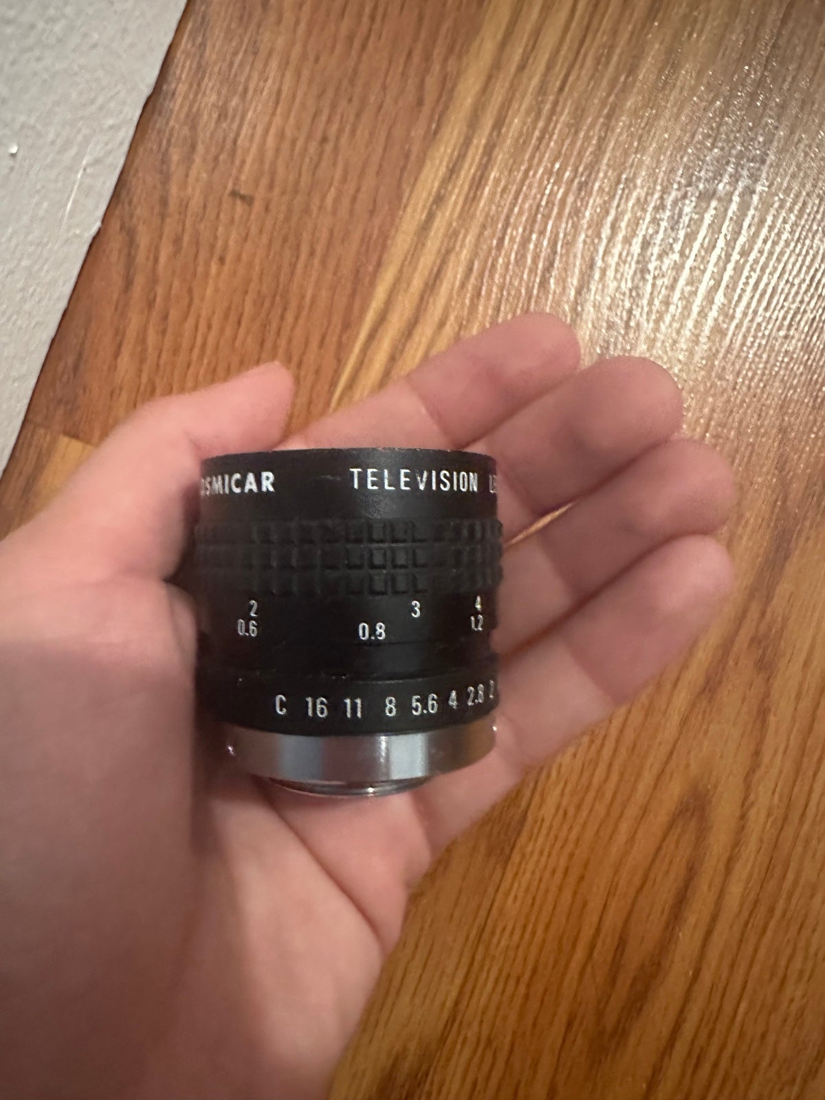 Cosmicar television lens 25mm 1:1.8 made in Japan