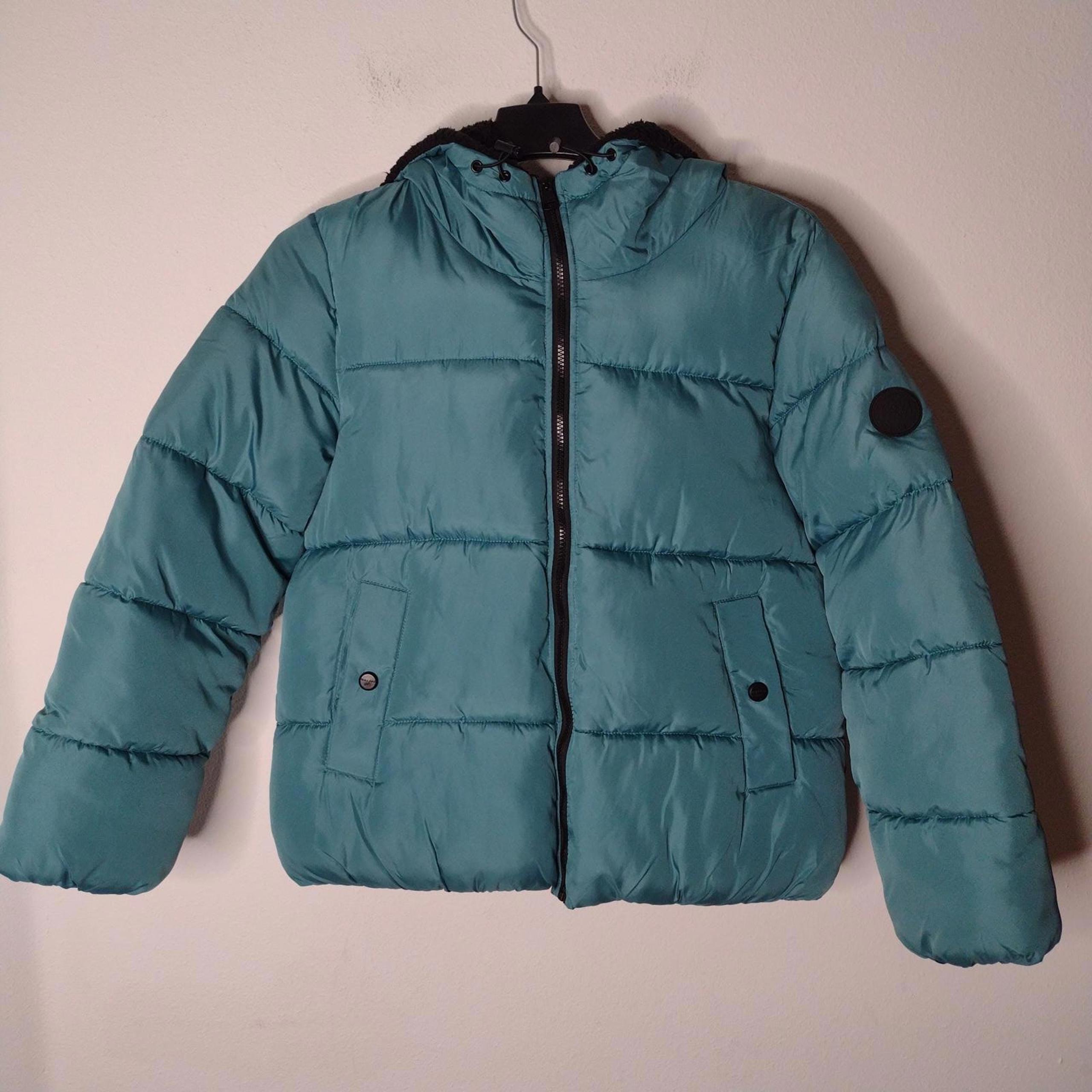 NWOT Madden Girl Women's Blue/Puffer Hooded Coat Size Medium