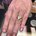10K YELLOW/GOLD WISHBONE & DIAMOND RING