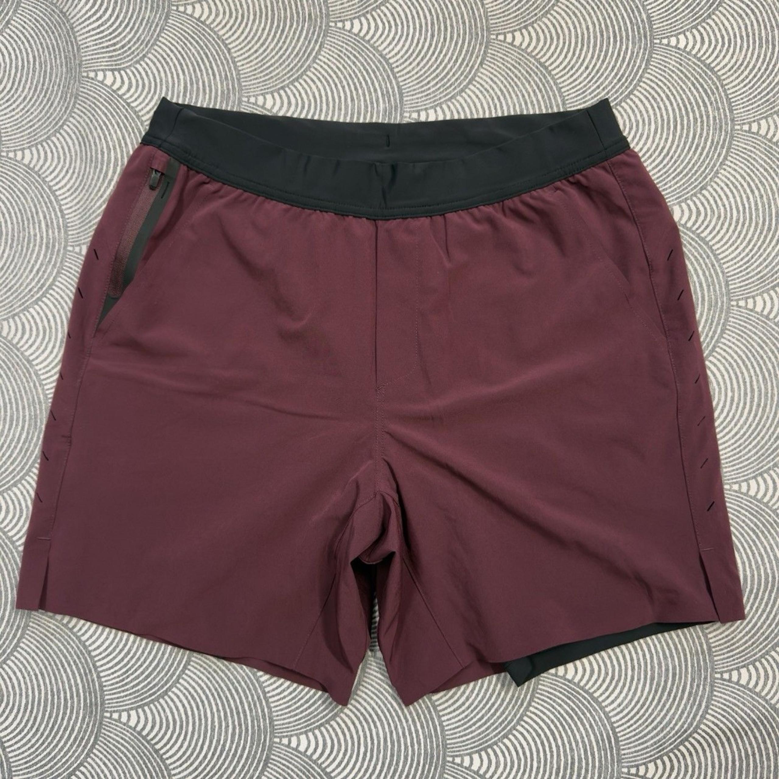 Ten Thousand Shorts The Interval 7" Inseam  Liner Workout Gym Maroon Men L EUC