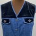 Denim Velvet Vest Angel Accents Cherub Jeans Unique Stongebridge Size 12