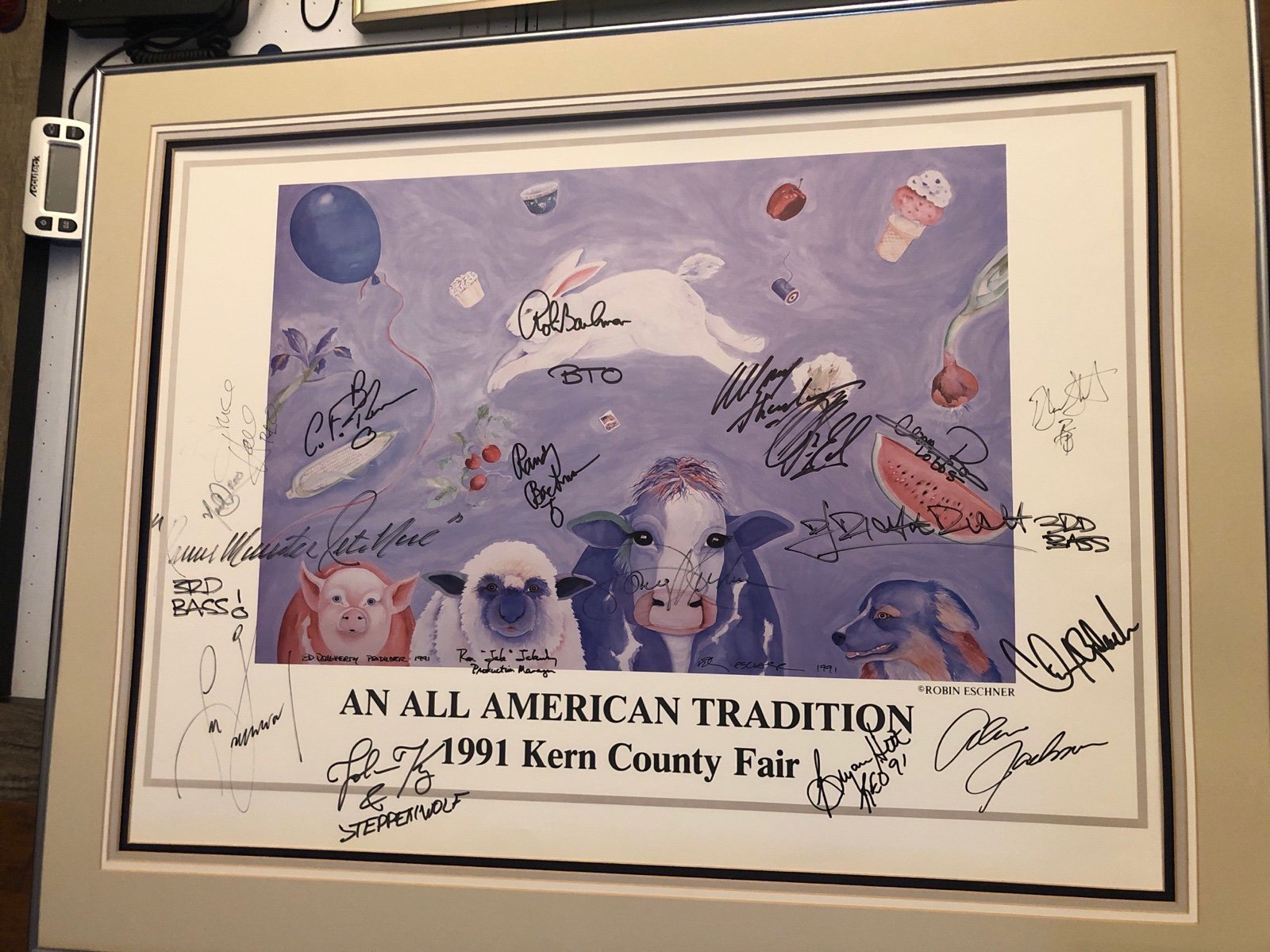 Kern County Fair 1991 Signed Poster, REO Speedwagon/B.T.O./Steppenwolf!