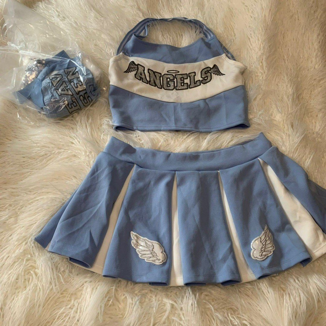 NWT Dolls Kill Trickz N Treatz Plus Heaven's Cheerleader Angel Halloween Costume