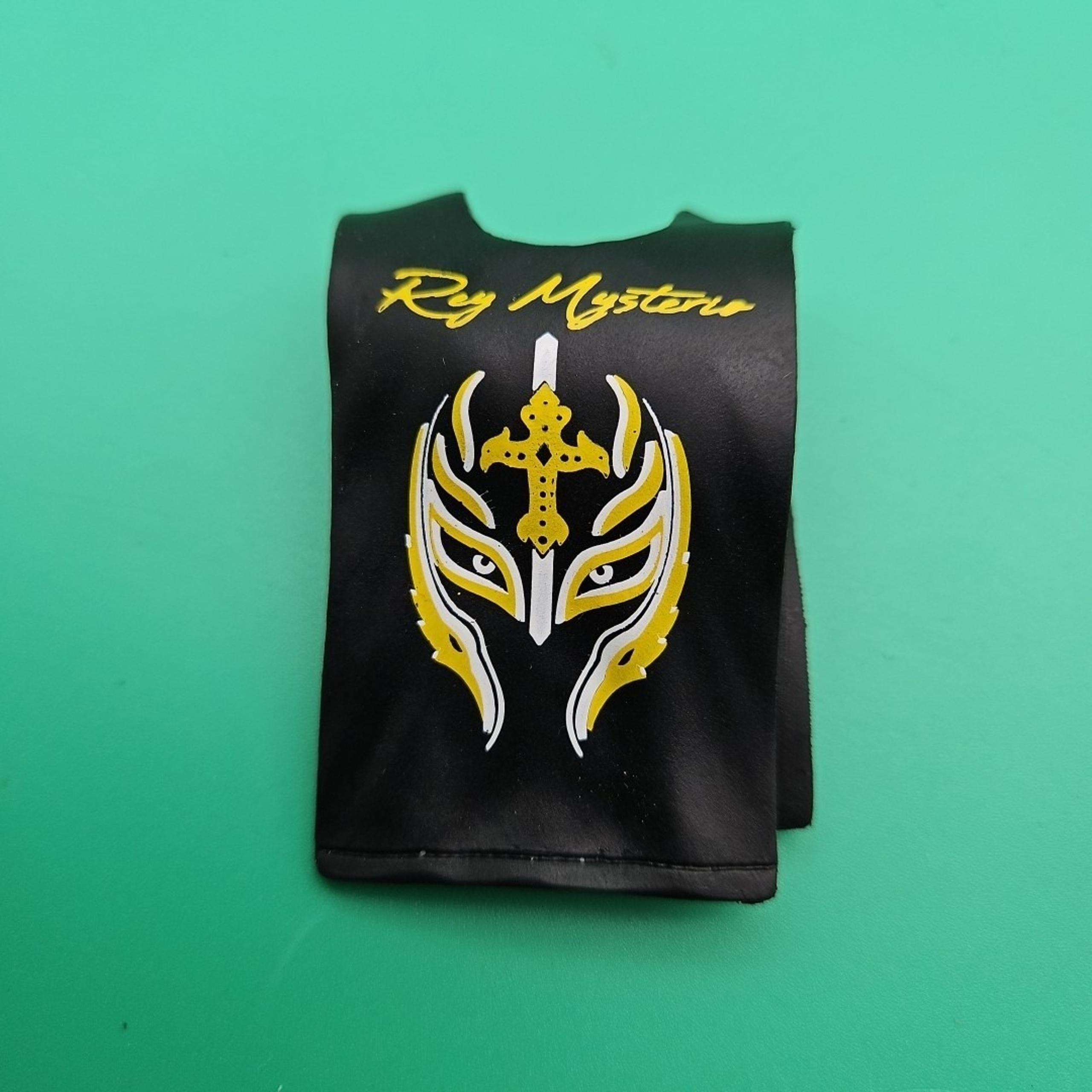 WWE Rey Mysterio Figure Vest Gear Shirt Replacement Mattel Toy Black Yellow