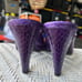 J Renee' Mules Womens 10 Purple Snakeskin Embossed Peeptoe Slides Vintage Slides