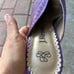 J Renee' Mules Womens 10 Purple Snakeskin Embossed Peeptoe Slides Vintage Slides