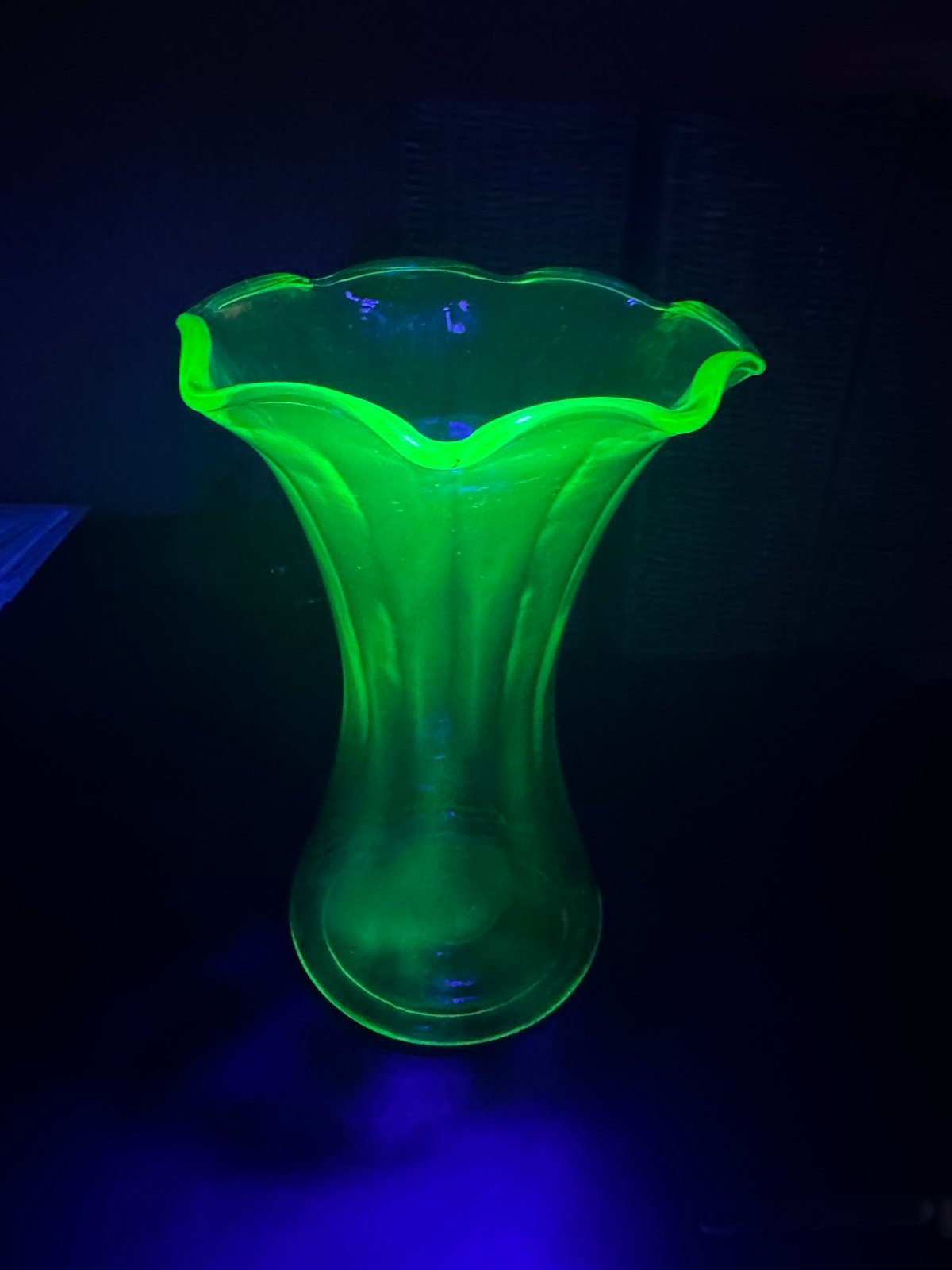 Vintage Uranium Glass Vase
