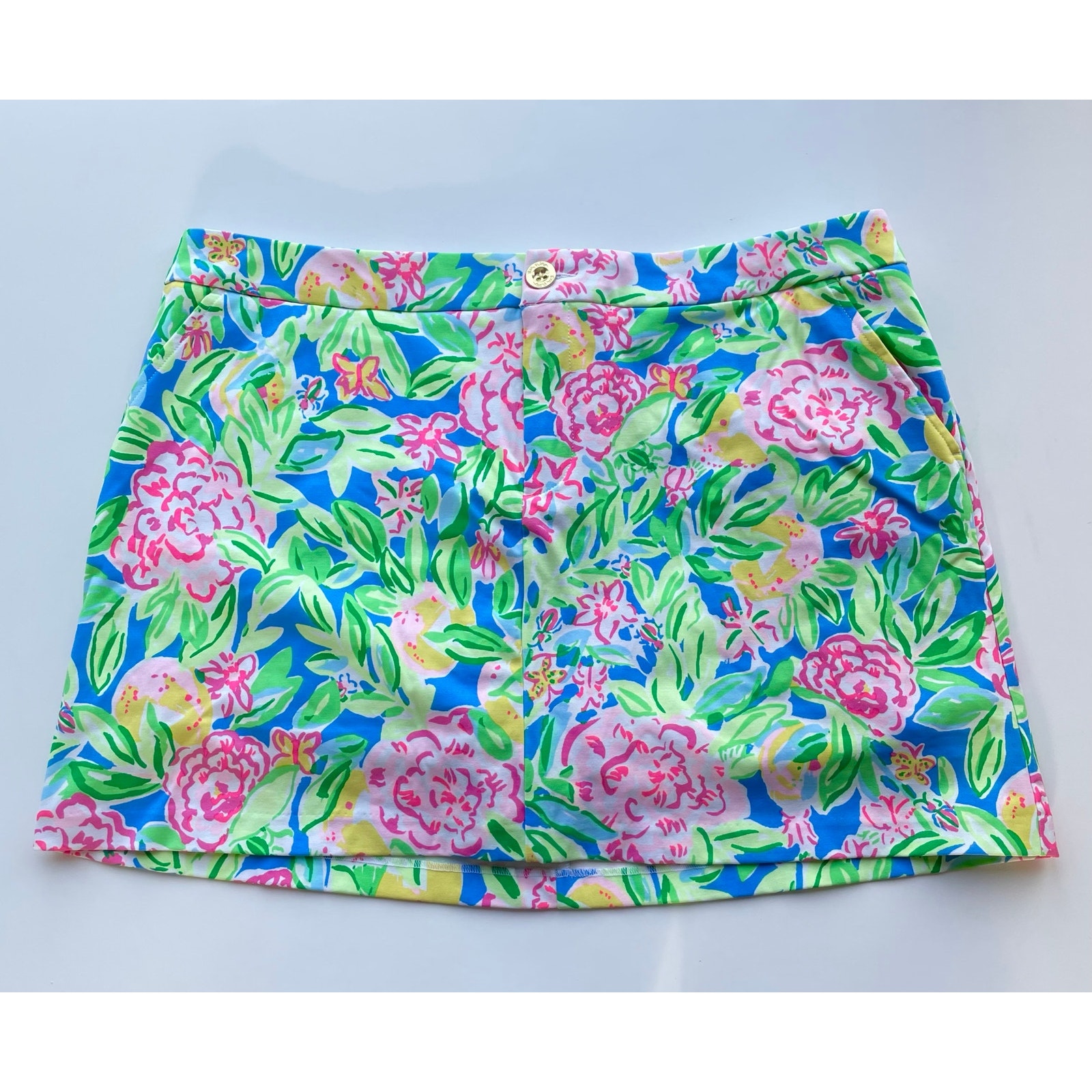 Lilly Pulitzer Colette Skort Knit Multi Grove Garden Size 16 NEW