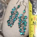 Vintage Gripoix Glass Sterling Silver Cluster Dangle Earrings