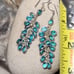 Vintage Gripoix Glass Sterling Silver Cluster Dangle Earrings