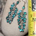 Vintage Gripoix Glass Sterling Silver Cluster Dangle Earrings