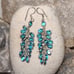 Vintage Gripoix Glass Sterling Silver Cluster Dangle Earrings