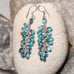 Vintage Gripoix Glass Sterling Silver Cluster Dangle Earrings