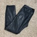 Maison Scotch Biker black leather pants with studs