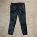 Maison Scotch Biker black leather pants with studs