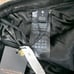Maison Scotch Biker black leather pants with studs