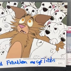 David Frankham Signed 101 Dalmatians Sgt. Tibbs 8x10 Photo F Autograph JSA COA
