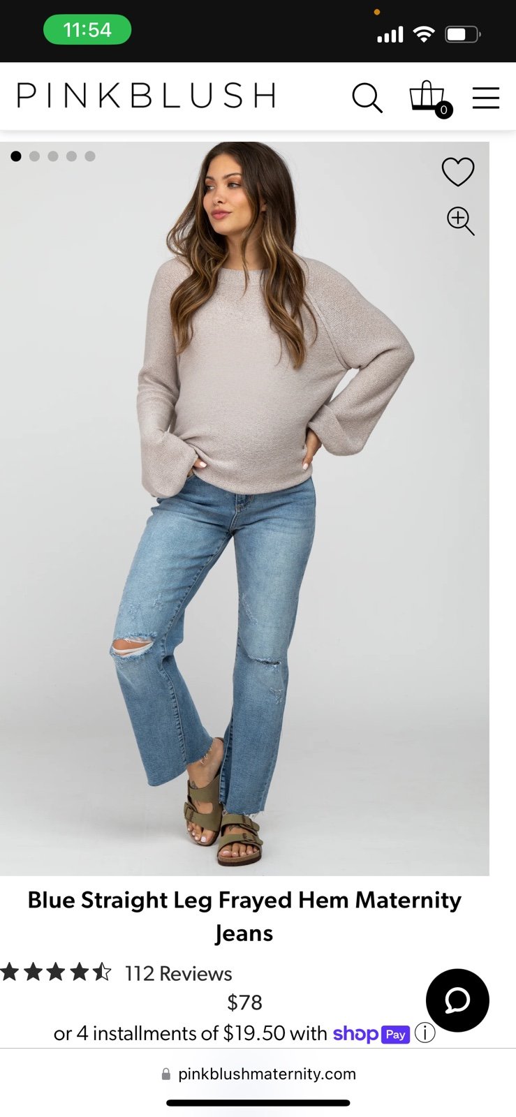Pink Blush Maternity Jeans