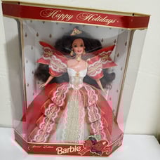 Vintage 1997 Happy Holidays Brunette Barbie Doll Factory