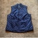 Karen Scott Plus Size Navy Polka Dot Quilted Women’s Vest 2X