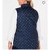 Karen Scott Plus Size Navy Polka Dot Quilted Women’s Vest 2X