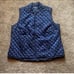 Karen Scott Plus Size Navy Polka Dot Quilted Women’s Vest 2X