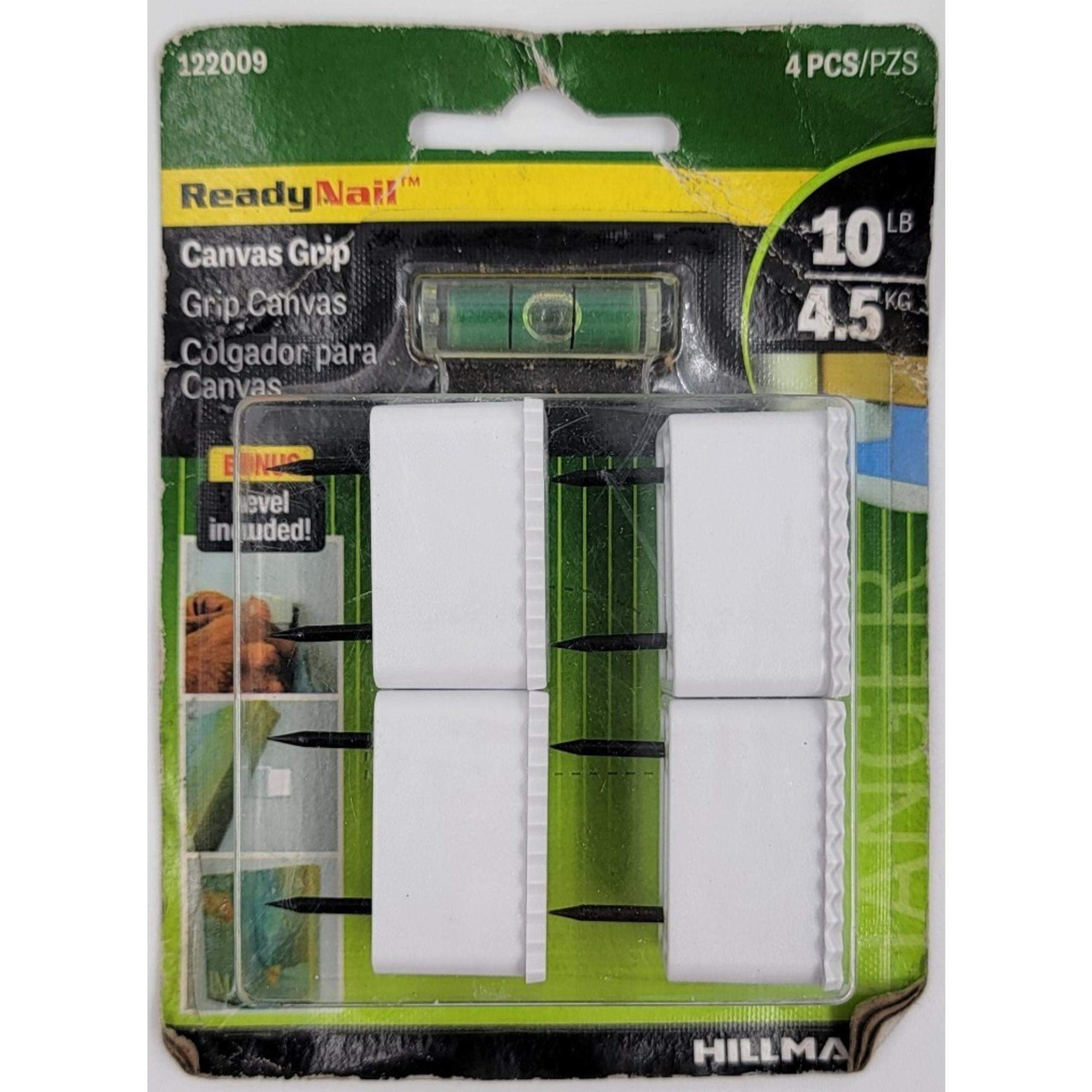 ReadyNail Canvas Grip 4 Pcs Bonus Level Included 10 lbs.122009 Hanger