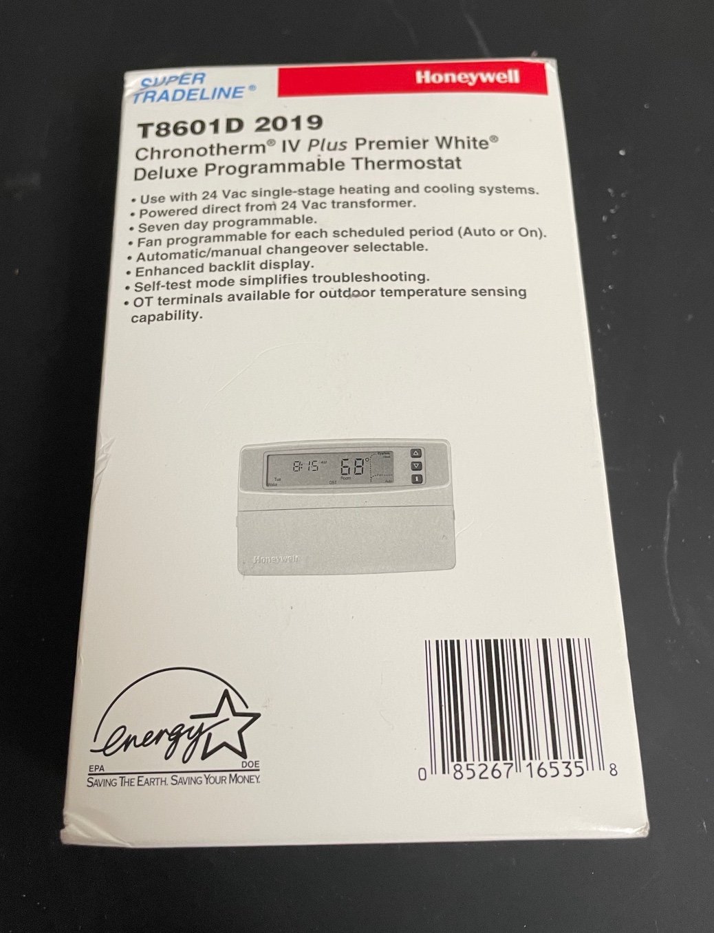 Honeywell Super Trade Line T8601D 2019 Chronotherm IV Plus Premier White