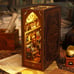 1pc DIY Book Nook Kit, DIY Miniature Dollhouse 3D Wooden Puzzle Bookend For xczx