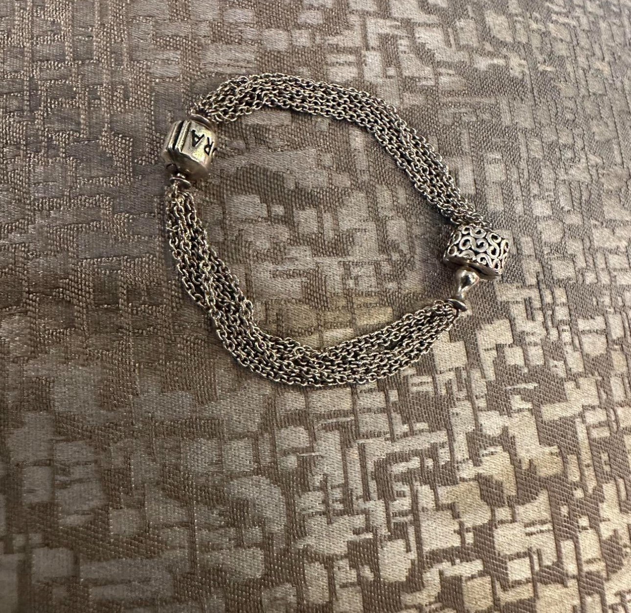 Authentic PANDORA Multi Strand One Clip Station Chain Bracelet