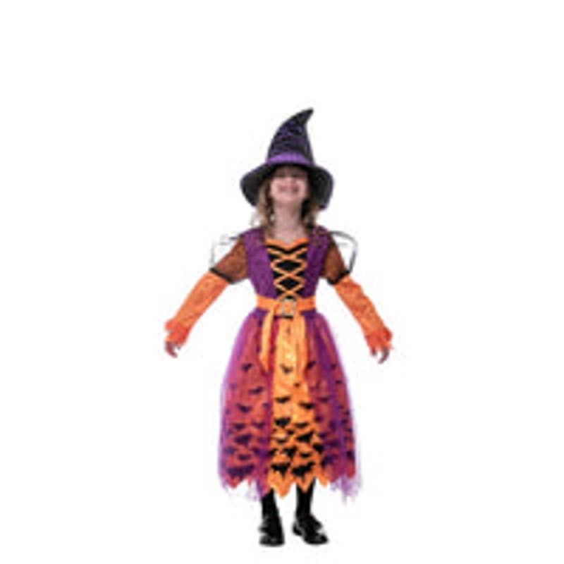 Halloween Child light up polka dots witch tutu costume for girl dress up MEDIUM