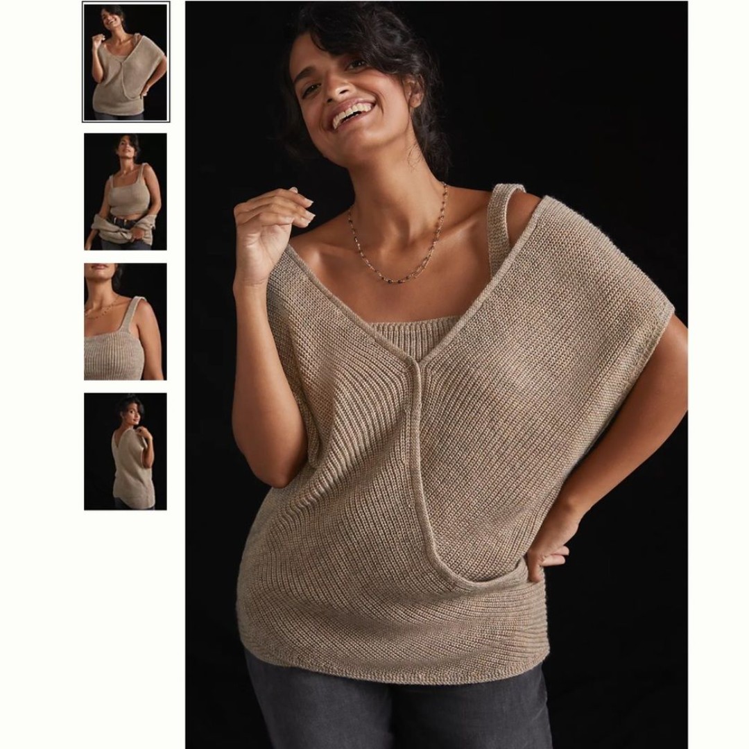 Anthropologie Twist-Front Sweater Set