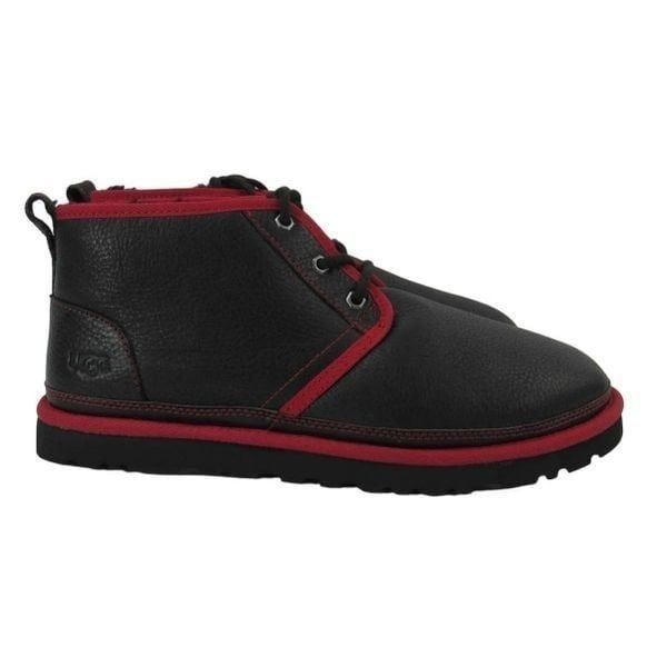 UGG Neumel Leather Men's Chukka Boots in Black & Red SZ 10