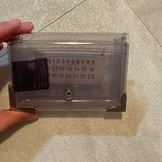 Clear plastic card case