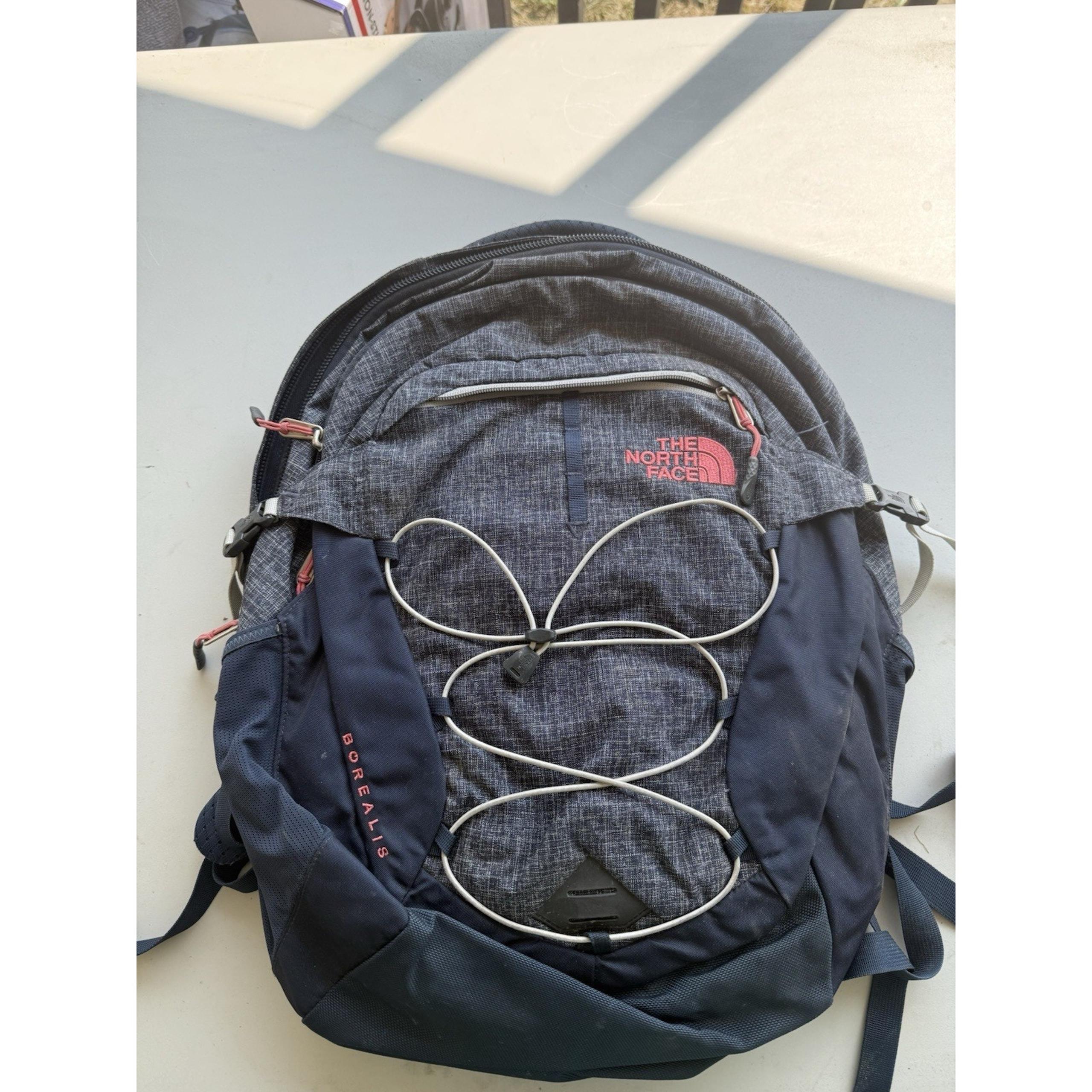 North Face Borealis Backpack Pink and Blue
