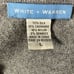 White Warren Sweater Mens Large Gray Silk Cashmere Blend V Neck Preppy Soft